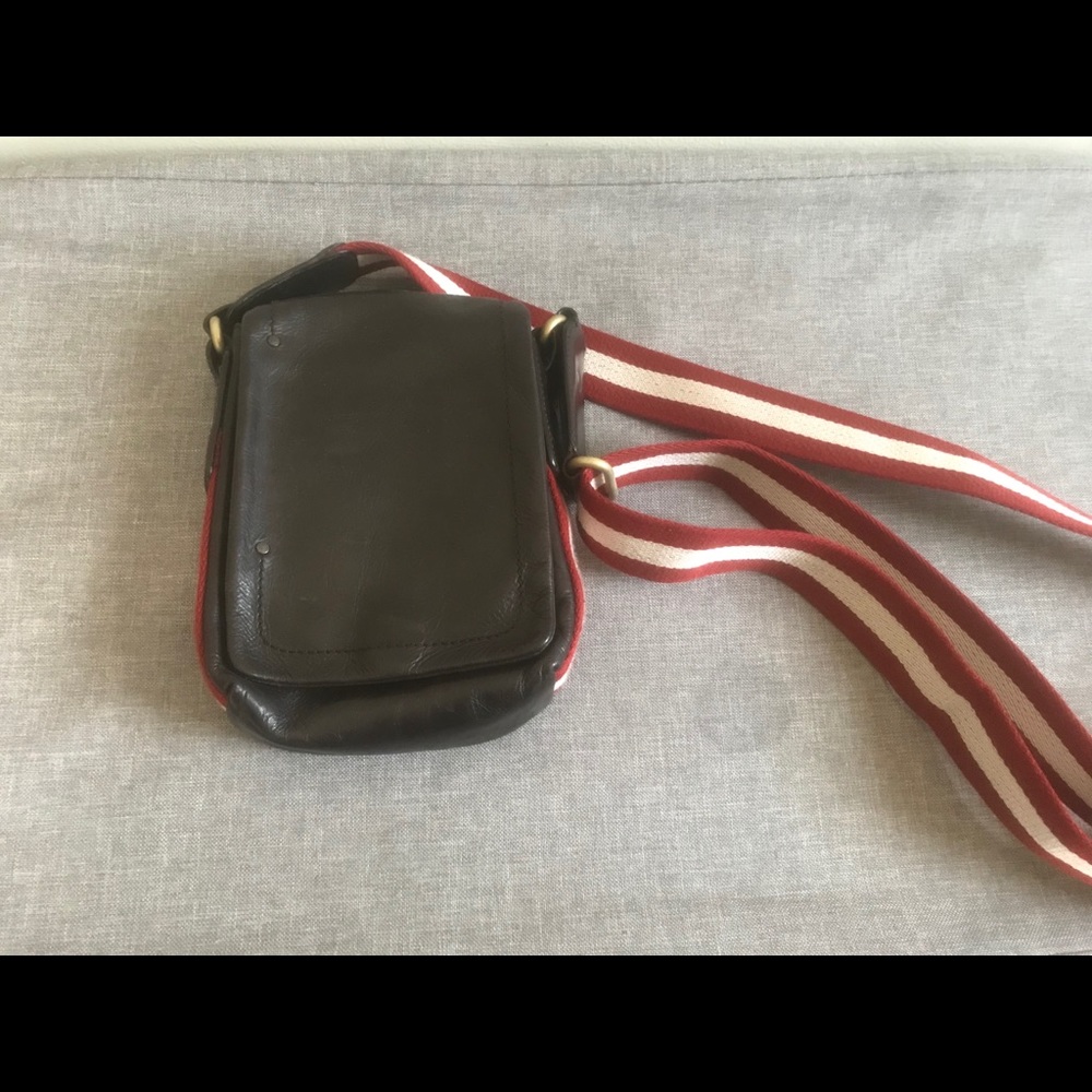 authentic bally brown leather crossbody bag❤️